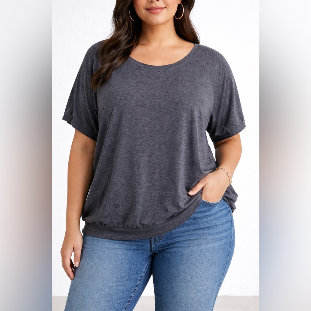 Lane Bryant Gray Short Sleeve T-Shirt - New